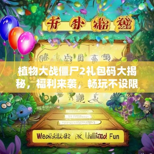 植物大战僵尸2礼包码大揭秘，福利来袭，畅玩不设限！