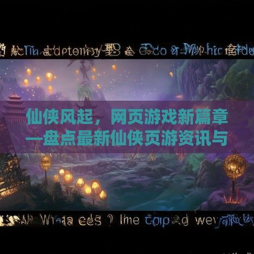 仙侠风起，网页游戏新篇章—盘点最新仙侠页游资讯与热点动态