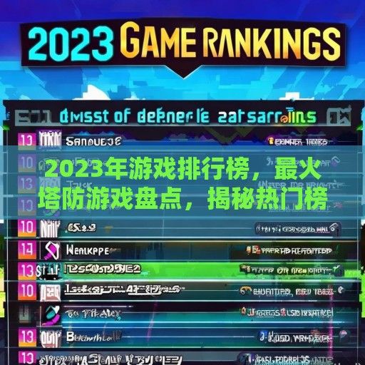 2023年游戏排行榜，最火塔防游戏盘点，揭秘热门榜单背后的精彩故事！